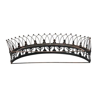 Creative CO-OP Rust metal Curtain Crown