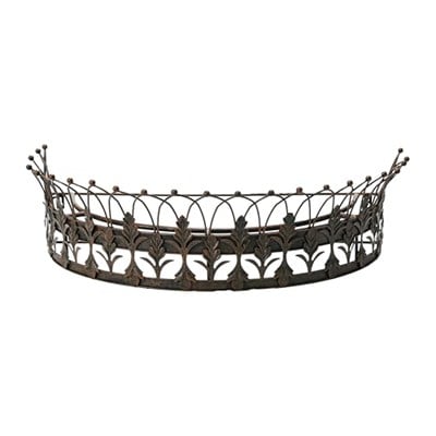 Creative CO-OP Rust metal Curtain Crown