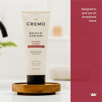 Cremo Orijinal Tıraş Kremi, Erkekler için Şaşırtıcı derecede Üstün Ultra Kaygan Tıraş Kremi, Nicks, Kesikler ve Jilet Yanık Savaşır, 6 Fl Oz