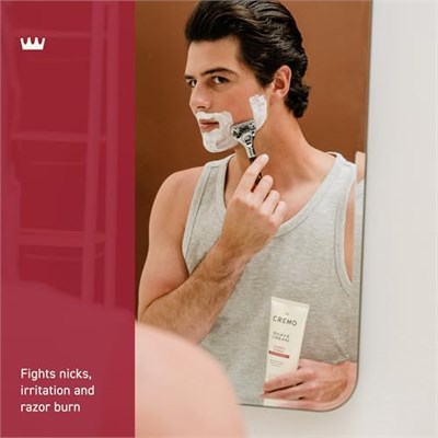 Cremo Orijinal Tıraş Kremi, Erkekler için Şaşırtıcı derecede Üstün Ultra Kaygan Tıraş Kremi, Nicks, Kesikler ve Jilet Yanık Savaşır, 6 Fl Oz