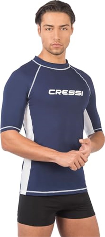 Cressi Erkek Rash Guard Kısa Kollu T-Shirt - Seçenekler: XS/1 (46), S/2 (48), M/3 (50), L/4 (52), 54 (XL/5)
