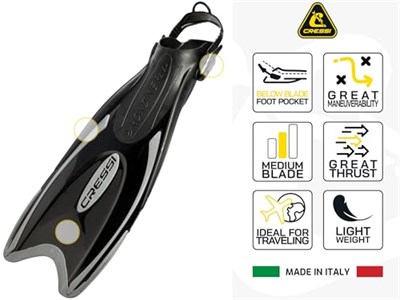 Cressi Palau Saf Fins yüzme ve şnorkel için ayarlanabilir kısa palet - Seçenekler: XS/S (35/38), S/M (38/41), L/XL (44/47)