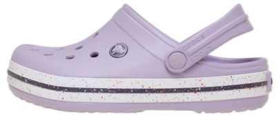 Crocband Clog K Benekli Bantlı Lila Çocuk Terlik