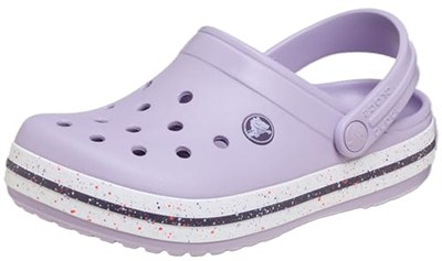 Crocband Clog K Benekli Bantlı Lila Çocuk Terlik