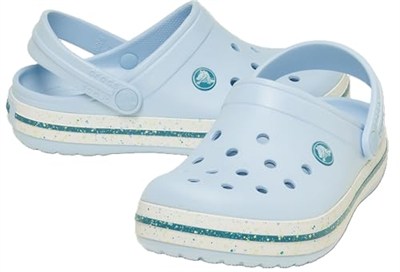 Crocband Clog K Benekli Bantlı Mavi Çocuk Terlik