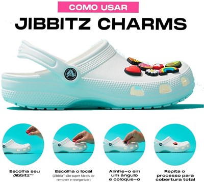 Crocs Jibbitz Charms 1 Adet Beyaz-Siyah Unisex Trend