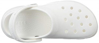 Crocs Kadın Classic Platform Clog W Terlik, White, 39-40 EU
