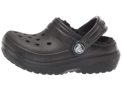 Crocs Kids Classic Lined Clog | Kids Slippers, Black, 2 Little Kid