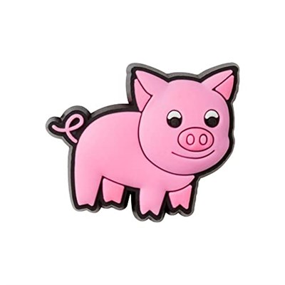 Crocs Pink Piggy Shoe Charm, Gevşek, 1 Adet Tip, Çok Renkli, Tek Beden