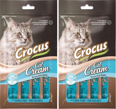 Crocus Ton Balikli Krema Kedi Ödülü 4X15G (2 paketi)