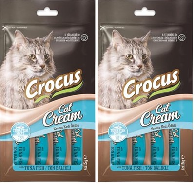 Crocus Ton Balikli Krema Kedi Ödülü 4X15G (2 paketi)
