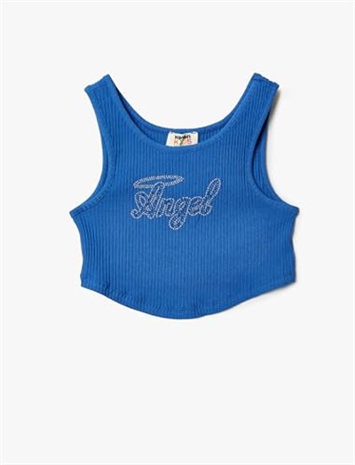 Crop Atlet Pul Payet Detaylı Dokulu