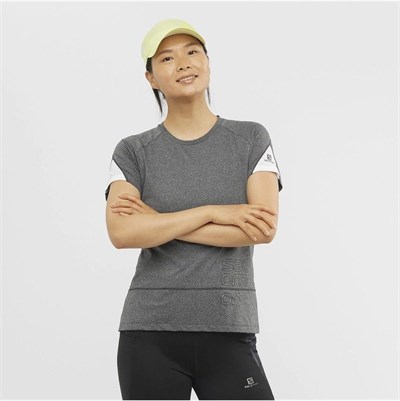 Cross Run Graphic Tee M Black/Heather/White S
