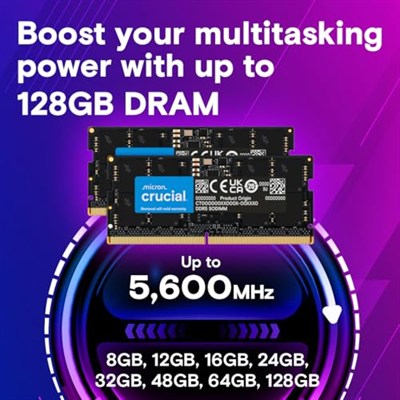 Crucial 16GB 5600Mhz DDR5 CT16G56C46S5 Notebook Ram