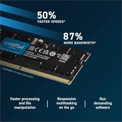 Crucial CB16GS4800 16GB DDR5 4800 SODIMM NOTEBOOK RAM BELLEK