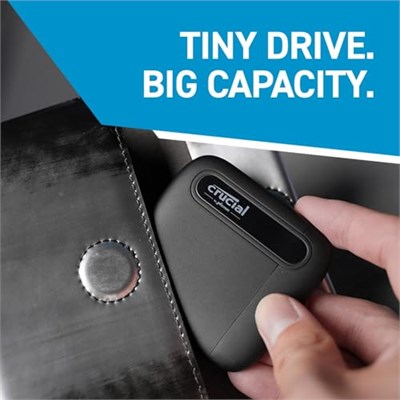 Crucial CT500X6SSD9 X6 500 GB Taşınabilir SSD – 540 MB/sye kadar – USB 3.2 – Harici Solid State Drive, USB-C - Seçenekler: X6 USB-C Portable SSD (up to 540 MB/s), X6 taşınabilir...