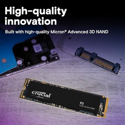 Crucial P3 1TB PCIe Gen3 3D NAND NVMe M.2 SSD, 3500 MB/sye kadar - CT1000P3SSD8