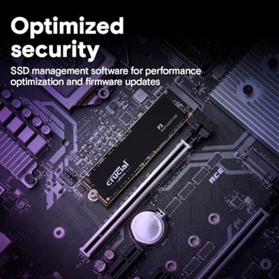 Crucial P3 1TB PCIe Gen3 3D NAND NVMe M.2 SSD, 3500 MB/sye kadar - CT1000P3SSD8