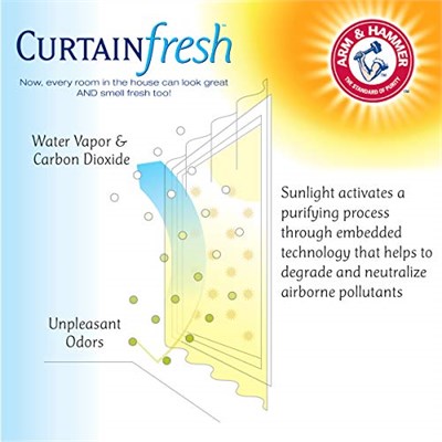 CurtainFresh Yatak Odası veya Oturma Odası için Koku Nötrleştirici Şeffaf Vual Gromet Pencere Perdesi (1 Panel), 149 cm x 241 cm, Fildişi - Seçenekler: 59 in x 84 in, 149.9G x 149.9U cm (1 Panel)...