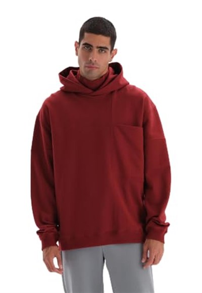Dagi Erkek Cep Detaylı Kapüşonlu Sweatshirt, Pamuklu, Örme