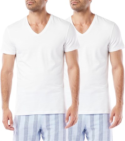 Dagi Erkek D5030 Compact V Yaka T-shirt 2li, Pamuk