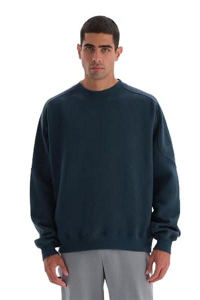 Dagi Erkek Dikiş Detaylı Sweatshirt, Viskon, Örme
