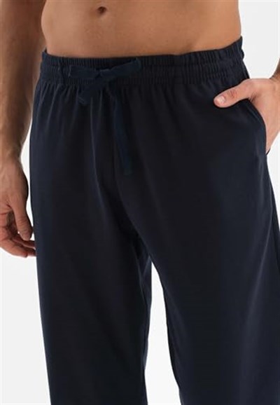 Dagi Erkek Gömlek Yaka Desenli Üst Örme Pijama Takımı, Modal, Örme