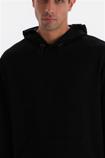 Dagi Erkek Kapüşonlu Uzun Kollu Sweatshirt, Modal, Örme