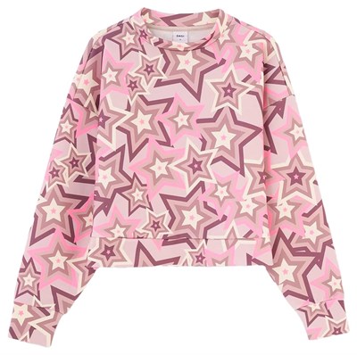 Dagi Kadın Dik Yaka Yıldız Baskılı Scuba Sweatshirt, Örme
