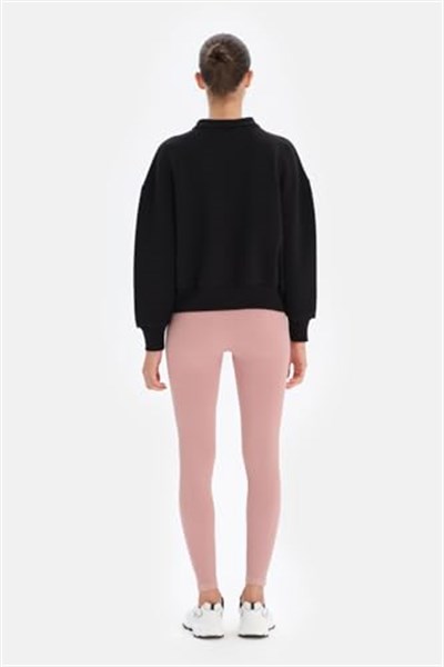 Dagi Kadın Kadın Fermuar Yaka Kapitone Sweatshirt, Pamuklu, Örme