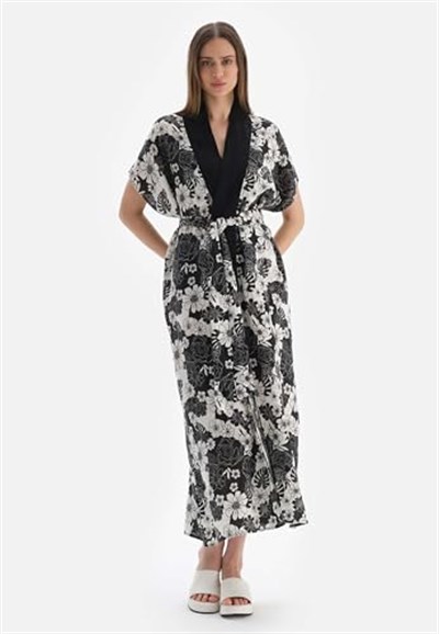 Dagi Kadın Keten Uzun Kimono, Örme