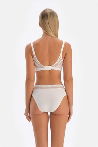 Dagi Kadın Micromodal Kruvaze Arkası Dantel Detaylı Üçgen Soft Bra, Örme