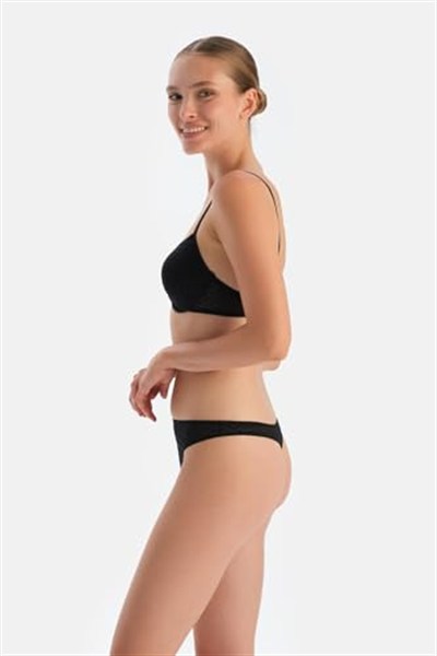 Dagi Kadın Premium Dantelli Ve Lastik Detaylı Thong Külot, Örme
