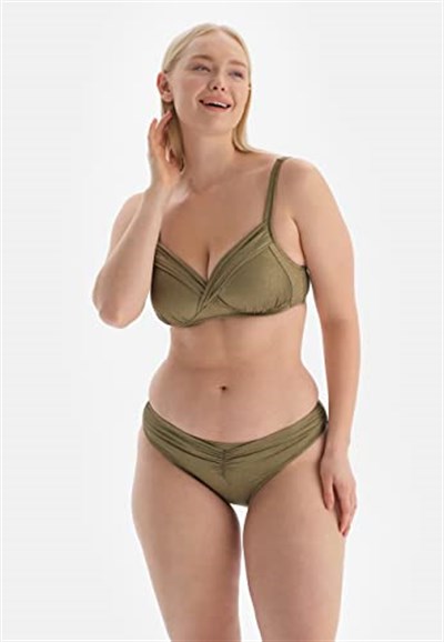 Dagi Kadın Toparlayıcı Yüksek Bel Bikini Alt, Örme
