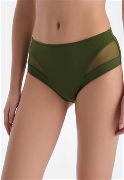 Dagi Kadın Tül Detaylı Yüksek Bel Bikini Alt, Örme