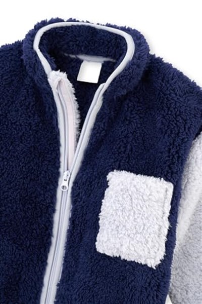 Dagi Kız Çocuk Cep Detaylı Unisex Şerpa Sweatshirt, Örme