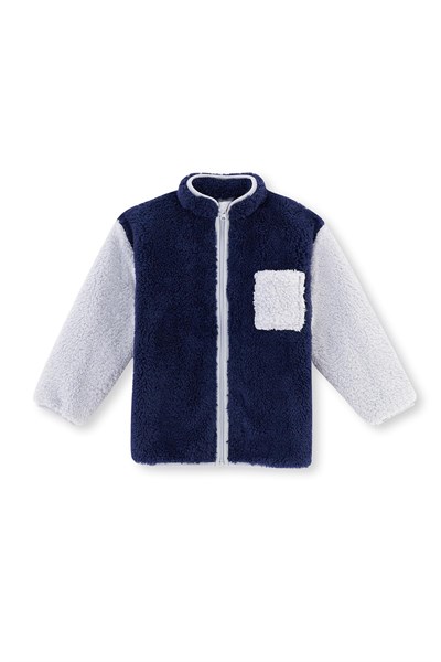 Dagi Kız Çocuk Cep Detaylı Unisex Şerpa Sweatshirt, Örme
