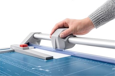 Dahle 550 kağıt kesici (DIN A4e kadar, 20 yaprak kesme performansı, 2 mm kesme yüksekliği) mavi - Seçenekler: Bis A4, Bis A0, Bis A1, Bis A3