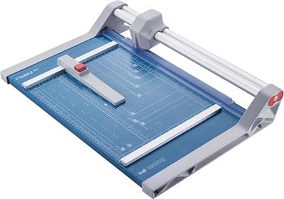 Dahle 550 kağıt kesici (DIN A4e kadar, 20 yaprak kesme performansı, 2 mm kesme yüksekliği) mavi - Seçenekler: Bis A4, Bis A0, Bis A1, Bis A3