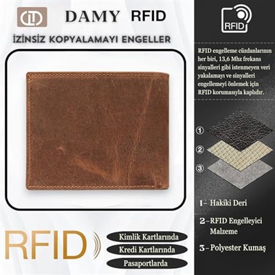Damy Deri Cüzdan, Kartlık, Kadın Küçük Cüzdan RFID, Fermuarlı, Kartlık Cüzdan Erkek Mekanizmalı İnce, Mıknatıslı, Spor Cüzdan, Kartlık Cüzdan, Kartvizitlik, Mini Kredi Kartlık 390 (Taba)