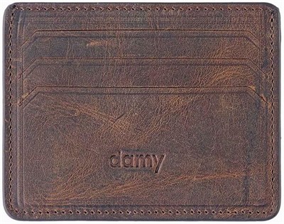 Damy Hakiki Deri Unisex Kartlık 530CR - Kahve