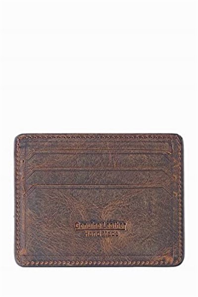Damy Hakiki Deri Unisex Kartlık 530CR - Kahve