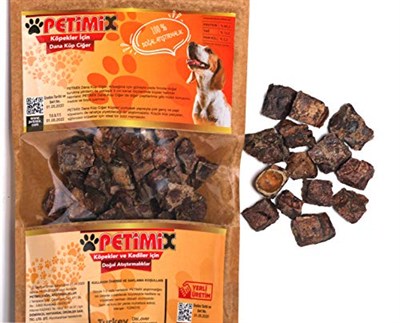 Dana Ciğer küpleri Köpek Ödül Maması 100g