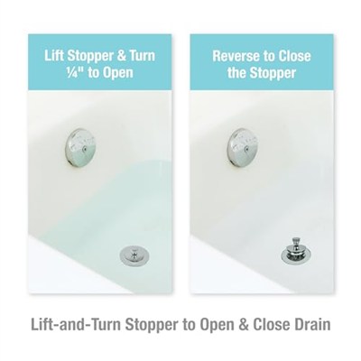 DANCO 88599 Kaldır ve Döndür Küvet ve Banyo Gider Tıpası, Krom