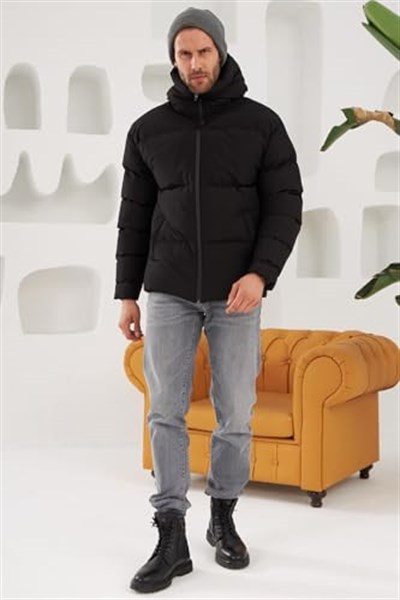 Danger Erkek Garnili Su Ve Rüzgar Geçirmez Oversize Şişme Mont 561DNGR