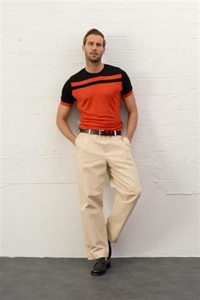 Danger Erkek Renkli Slim-fit Kalıp Yazlık Triko T-shirt - 5018DNGR