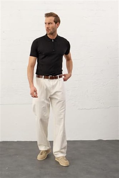 Danger Erkek Slim-fit Kalıp Polo Yaka Yazlık Triko T-shirt - 5006DNGR