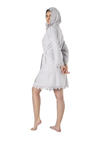 dantelli Bambo Cotton Bayan Sabahlık Bornoz