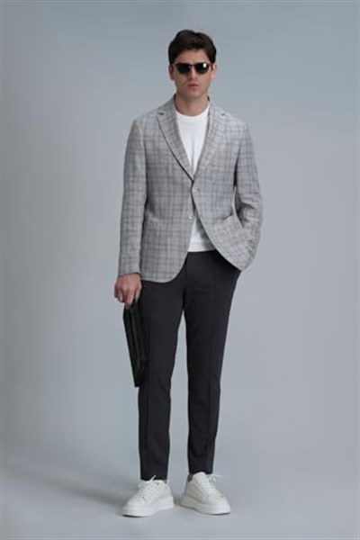 Dany Spor Erkek Blazer Ceket Slim Fit Gri 46