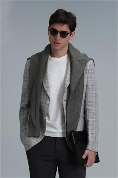 Dany Spor Erkek Blazer Ceket Slim Fit Gri 54
